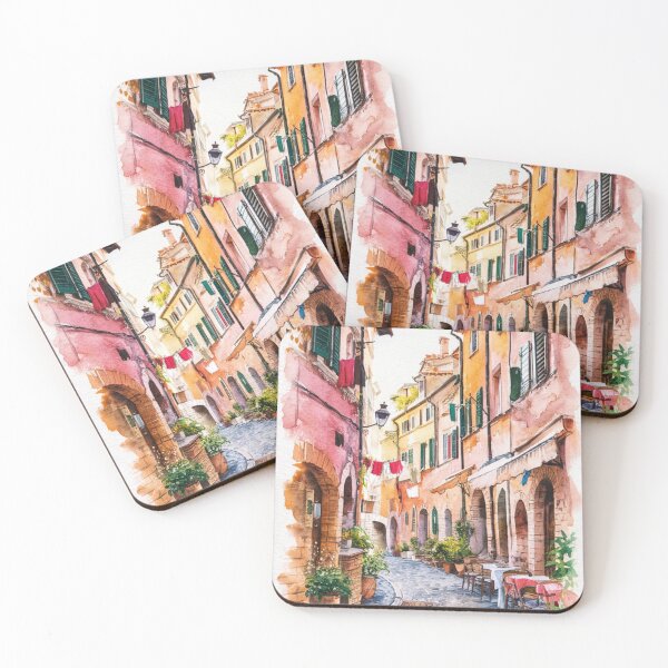 Item preview, Trastevere Tranquility: A Roman Street Scene designed and sold by matrena12.