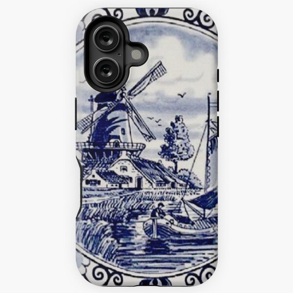 Item preview, DUTCH BLUE DELFT: Vintage Windmill Print designed and sold by posterbobs.