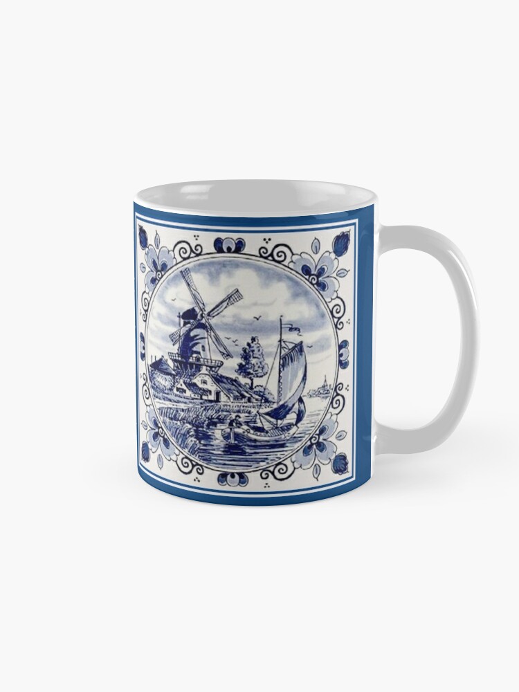 Dodo Dutch Delft Blue Tile Ceramic Mug 11oz 