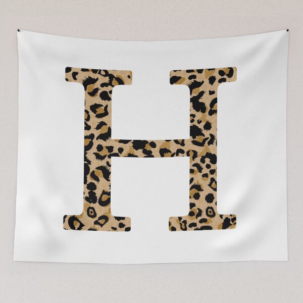Aperçu de l'œuvre lettre léopard - H. Cheetah Print. Imprimé léopard. Initial. créée et vendue par CoCoArt-Ua.