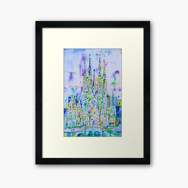 Item preview, SAGRADA FAMILIA - watercolor painting designed and sold by lautir.