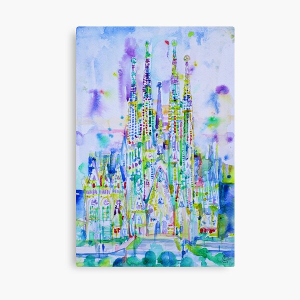 SAGRADA FAMILIA - watercolor painting Canvas Print