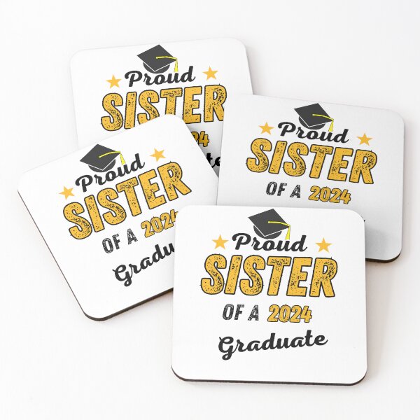 Item preview, Celebrate Your Sis' Success with 'Proud Sister of 2024 Graduate' Design! designed and sold by Moh-nd-Eg.