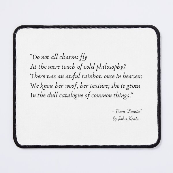 Item preview, A Quote from "Lamia" by John Keats designed and sold by Poemit.