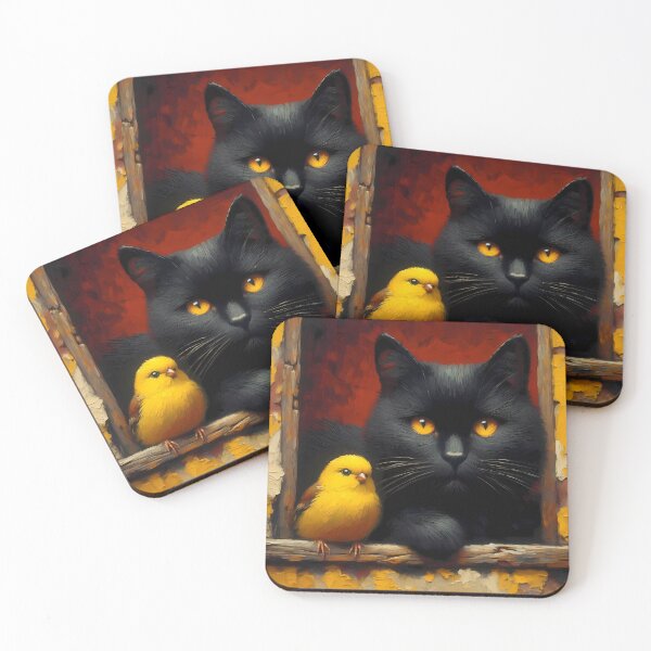 Item preview, Cat and Canary designed and sold by Vibranta Studio.