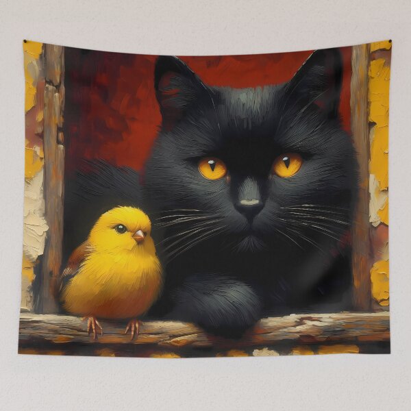 Item preview, Cat and Canary designed and sold by Vibranta Studio.