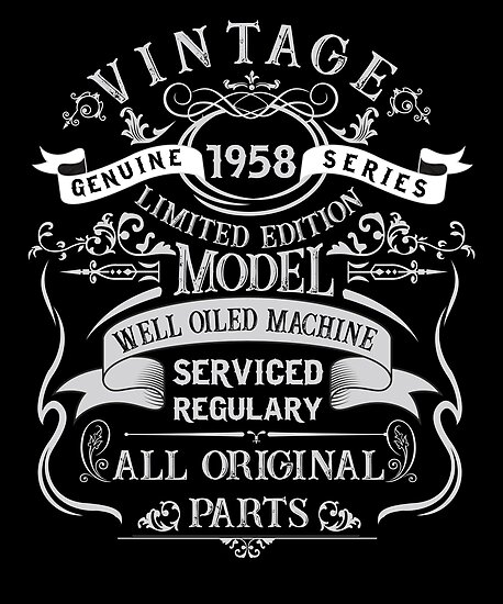 Download "Vintage 60th Birthday Funny 1958 All Original Parts ...