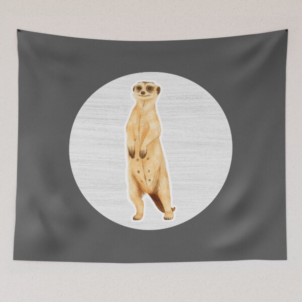 Item preview, Meerkat Watercolor Drawing designed and sold by LivingColorful.