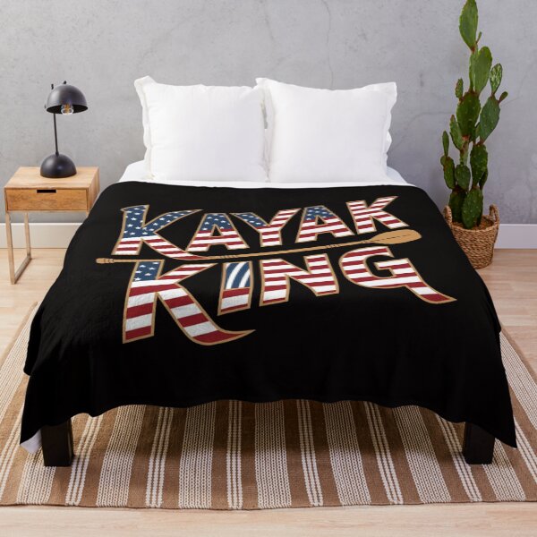 Item preview, Kayak King - Patriotic USA Flag Design Kayaking T-Shirt designed and sold by HOMEDESIGNPRINT.