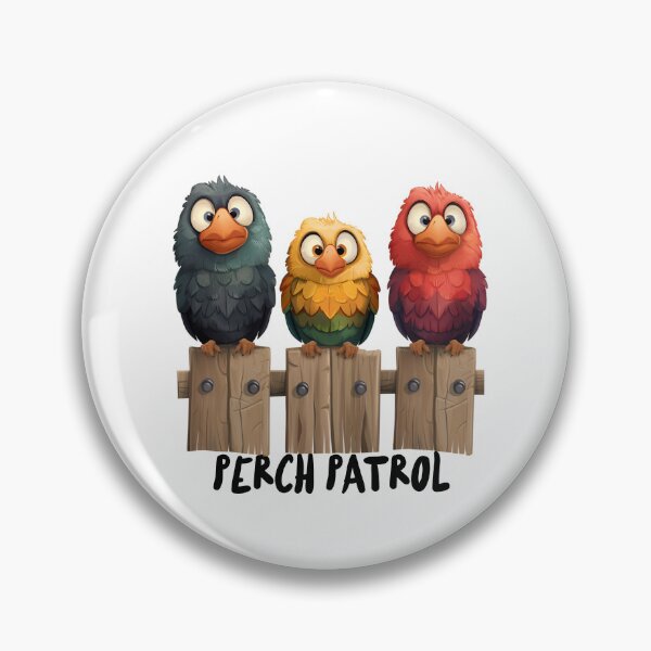 Item preview, Perch Patrol Cute Picket Fence Bird Sitters designed and sold by MysticalSVK.