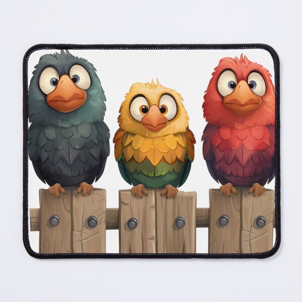 Item preview, Perch Patrol Cute Picket Fence Bird Sitters designed and sold by MysticalSVK.