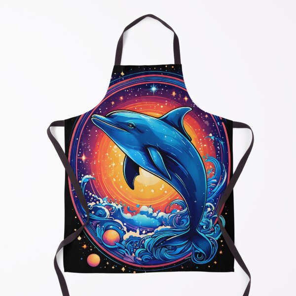 Item preview, Dolphin spirit animal in colourful retro design designed and sold by DesireeVDA.