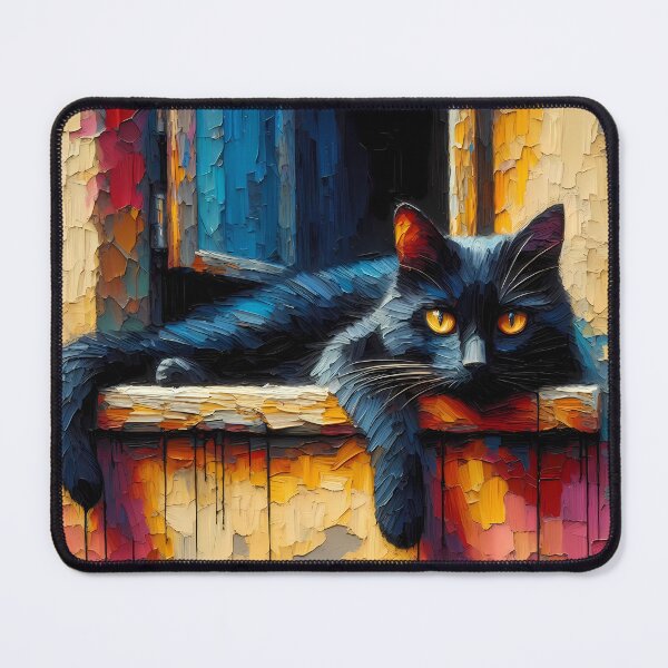 Item preview, Cat on the ledge designed and sold by Vibranta Studio.