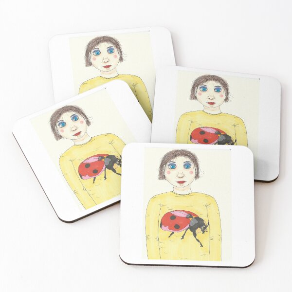 Item preview, Girl with ladybug sweater designed and sold by teddydieb.