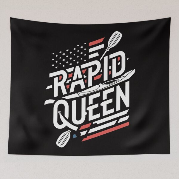 Item preview, American Flag Kayak Queen - Patriotic Kayaking Enthusiast Shirt designed and sold by HOMEDESIGNPRINT.