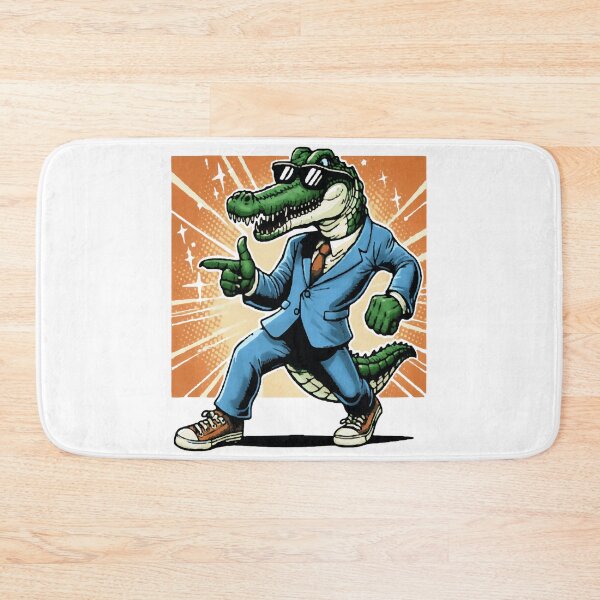 Item preview, Dabbing Crocodile in comics style designed and sold by Tw1nsAIArt.