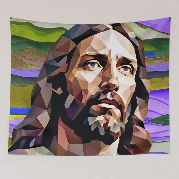 Item preview, Bible verses about strength - Mark 5:36 - Preppy Purple Blue Mountains Portrait  designed and sold by SpartanDStore.