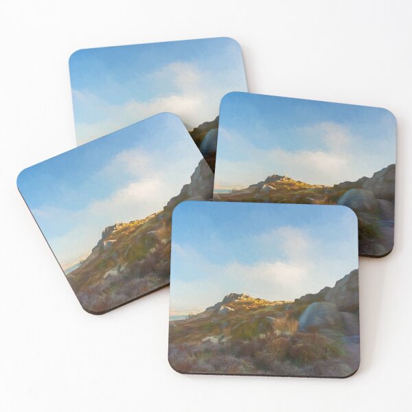 Item preview, Peak District digital painting The Roaches at sunrise. designed and sold by RobThorley.