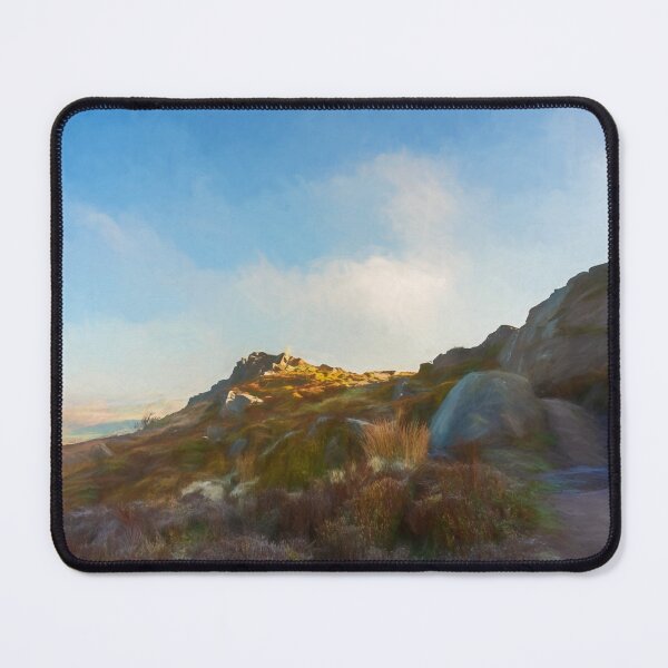 Item preview, Peak District digital painting The Roaches at sunrise. designed and sold by RobThorley.