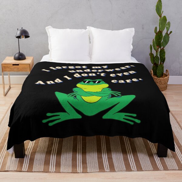 Aperçu de l'œuvre Grenouille drôle sans sous-vêtements, je m'en fous créée et vendue par Zagach Letters.