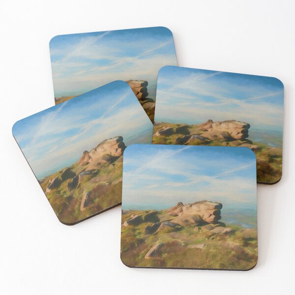 Item preview, Peak District digital painting The Roaches at sunrise. designed and sold by RobThorley.