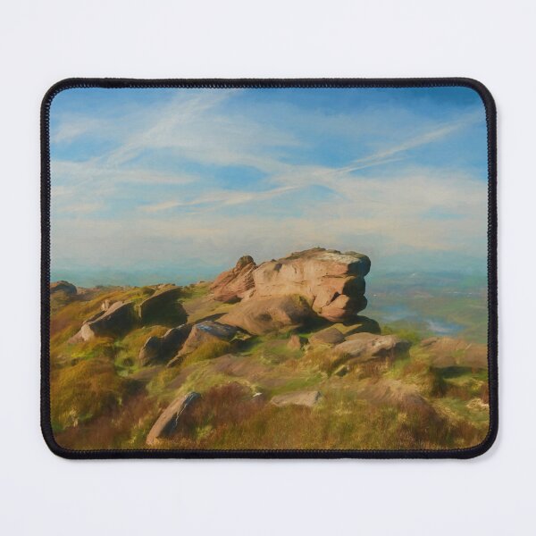 Item preview, Peak District digital painting The Roaches at sunrise. designed and sold by RobThorley.