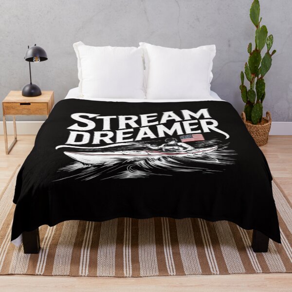 Item preview, Stream Dreamer - Kayaking Adventure with American Flag, Outdoor Enthusiast Shirt designed and sold by HOMEDESIGNPRINT.