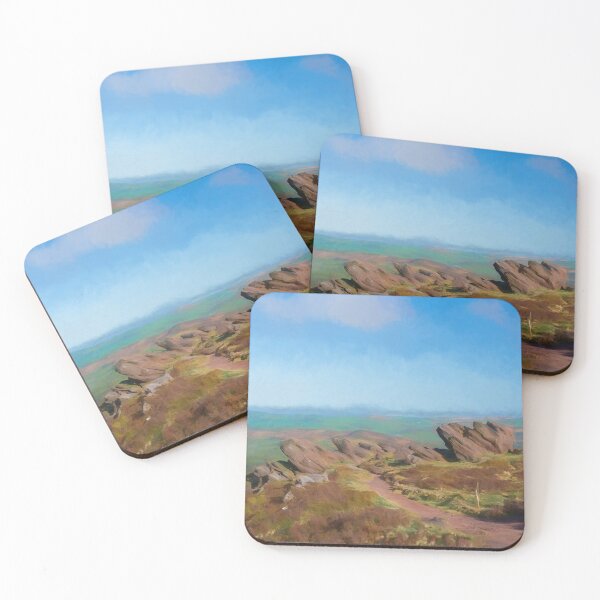 Item preview, Peak District digital painting The Roaches at sunrise. designed and sold by RobThorley.
