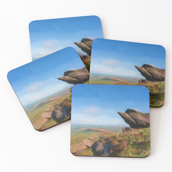 Item preview, Peak District digital painting The Roaches at sunrise. designed and sold by RobThorley.