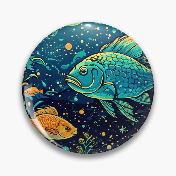 Item preview, Colourful fish in celestial fishbowl designed and sold by DesireeVDA.