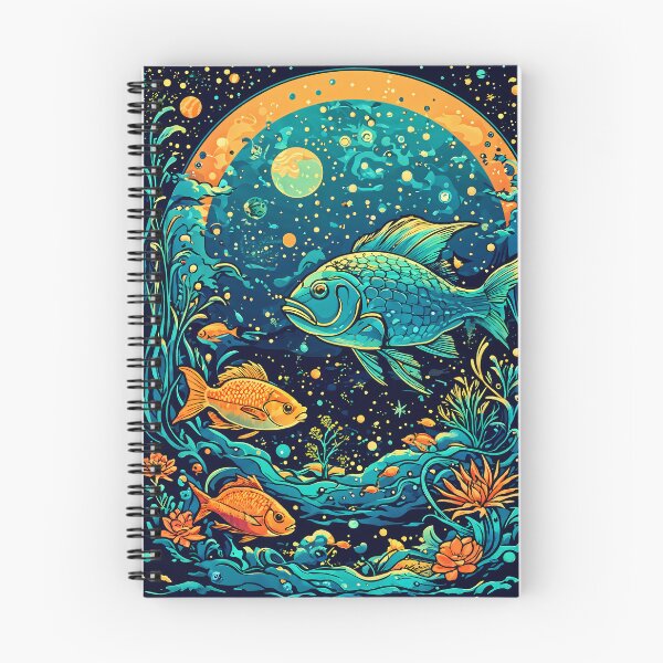 Item preview, Colourful fish in celestial fishbowl designed and sold by DesireeVDA.