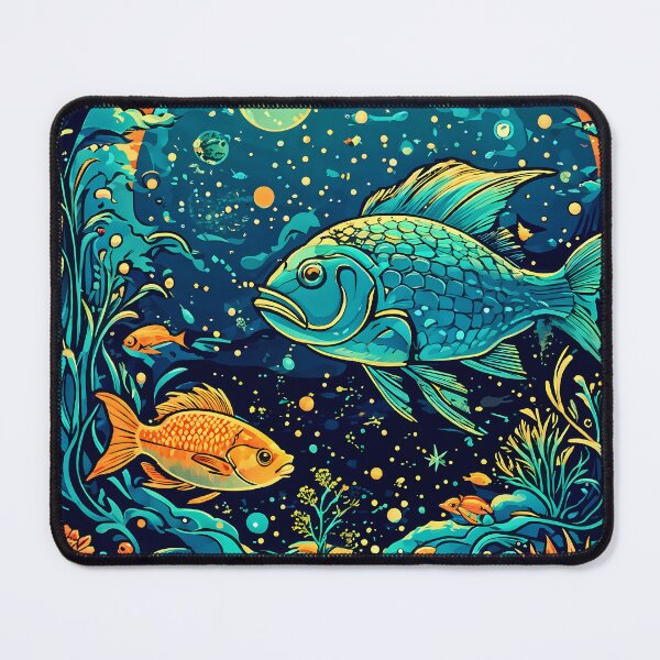 Item preview, Colourful fish in celestial fishbowl designed and sold by DesireeVDA.