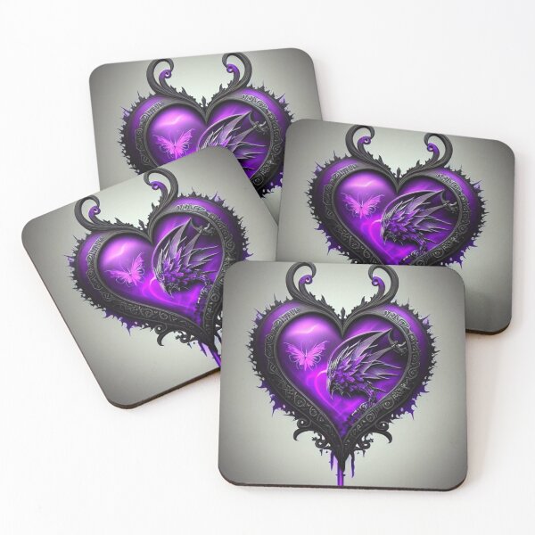 Aperçu de l'œuvre Coeur gothique violet créée et vendue par BiancaDPetals.