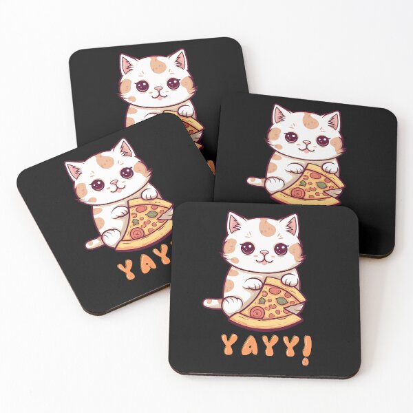 Item preview, Lovely Kitten with Pizza designed and sold by Kaidynz.