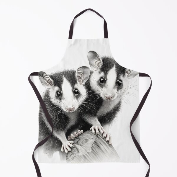Item preview, Black and White Opossum Pencil Drawing designed and sold by Pencil-Art.