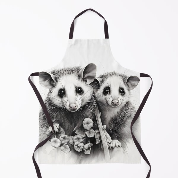 Item preview, Black and White Opossum Pencil Drawing designed and sold by Pencil-Art.