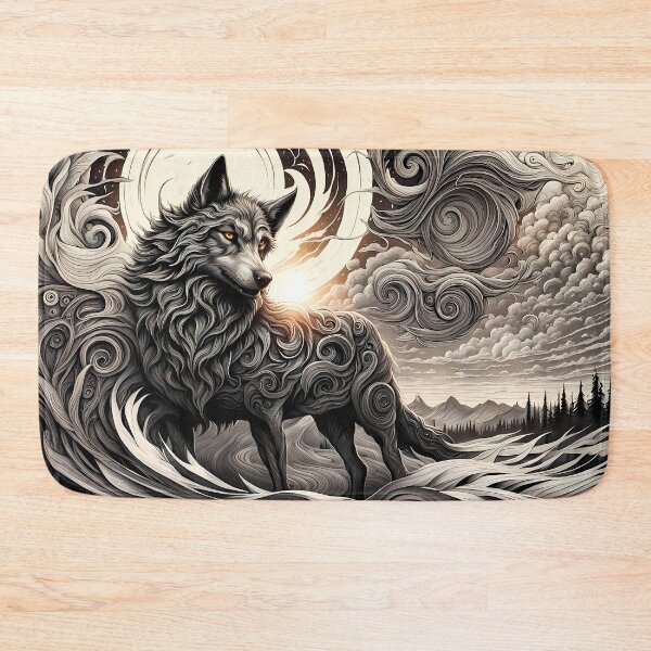 Item preview, Charcoal Wolf, Ai Generated Art  designed and sold by ACC .