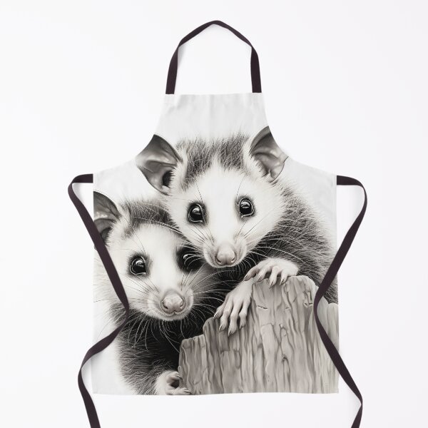 Item preview, Black and White Opossum Pencil Drawing designed and sold by Pencil-Art.