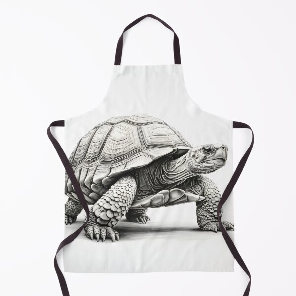 Item preview, Black and White Tortoise Pencil Drawing designed and sold by Pencil-Art.