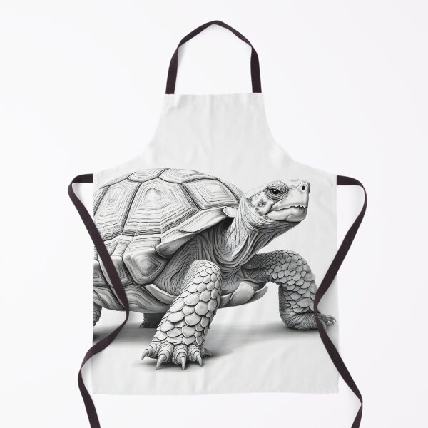 Item preview, Black and White Tortoise Pencil Drawing designed and sold by Pencil-Art.