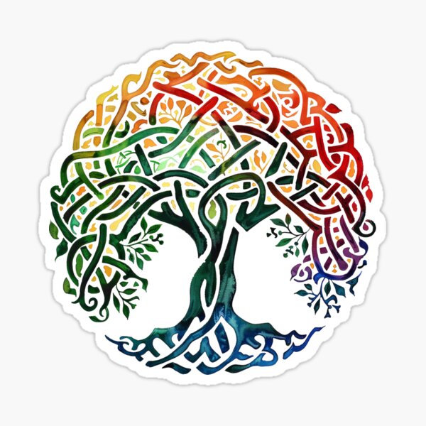Item preview, Celtic Tree of Life in Rainbow Colors designed and sold by PMGDigital.