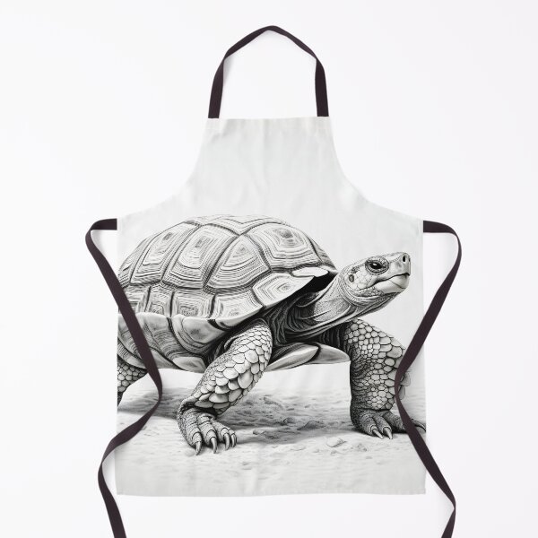 Item preview, Black and White Tortoise Pencil Drawing designed and sold by Pencil-Art.