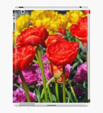 Red double tulips iPad Case/Skin