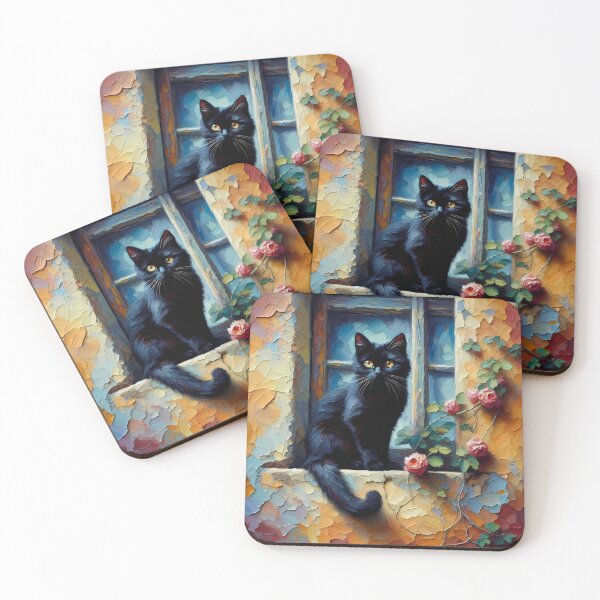 Item preview, Cat on a window ledge designed and sold by Vibranta Studio.