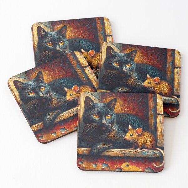 Item preview, Cat and mouse designed and sold by Vibranta Studio.