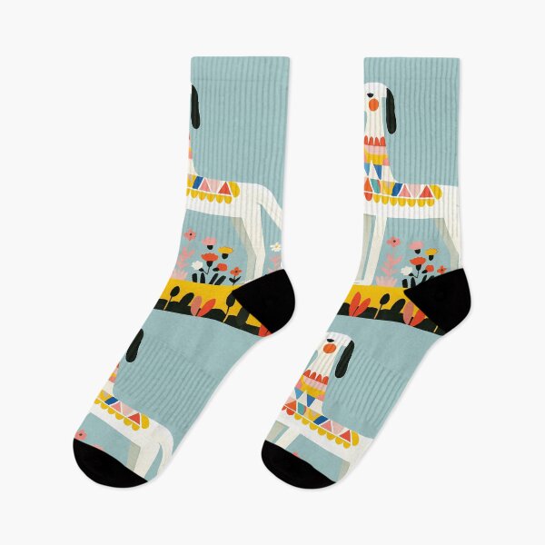 Item preview, White dog in the flowers field designed and sold by RoadMail.