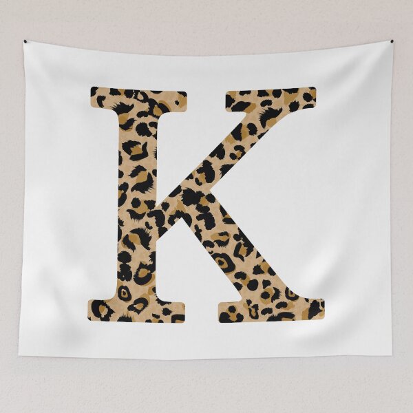 Aperçu de l'œuvre lettre léopard - K. Cheetah Print. Imprimé léopard. Initial. créée et vendue par CoCoArt-Ua.