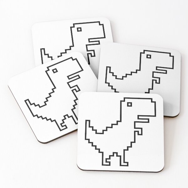 Item preview, Chrome Dino (white) - UX Designer | Graphic Designer | Software Developer Stickers designed and sold by PoshPixel.