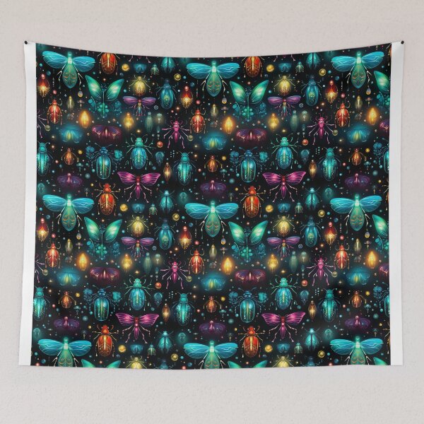 Item preview, Insects in the dark designed and sold by Alessandro Remo Mazzoni Remotextiles.