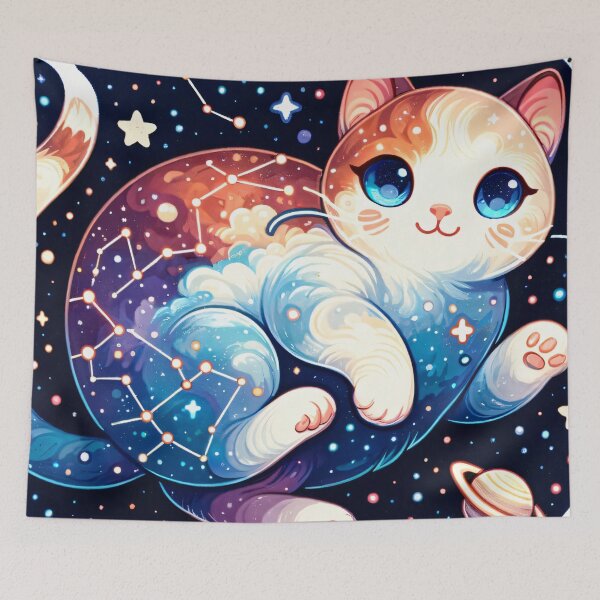 Item preview, Space Floating Cat designed and sold by mystrixa.